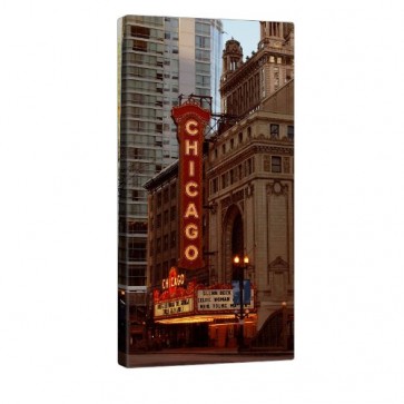 Chicago Theatre Leinwandbild 50x100cm