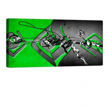 Interleaved Green Leinwanddruck 100x50cm