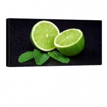 Lime Green Leinwandbild 100x50cm