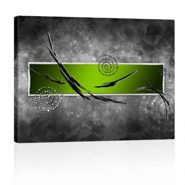 Green Core von Kristian Schweizer 100x80cm Kunstdruck auf echter Leinwand