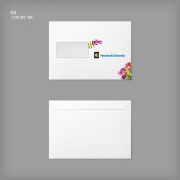 Blume - Briefhülle C5 mit Fenster - 4/0-farbig