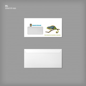 Chamäleon Faszination - Briefhülle DIN Lang mit Fenster - 4/0-farbig