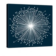 Blue Bloom Druck auf Leinwand 80x80cm