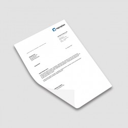 Briefpapier DIN A4, 4/0 farbig, (Vorderseite: farbig / Rückseite: unbedruckt) drucken