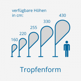 Beachflag - Tropfenform bei reproplan Frankfurt