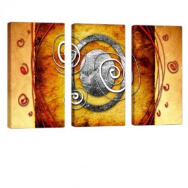 Spirals Leinwandbild 3x 40x80cm