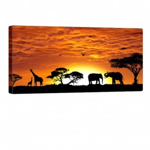 African Ambiance Leinwanddruck 100x50cm