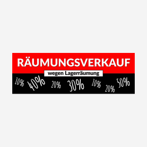 Räumungsverkauf wegen Lagerräumung in unterschiedlichen Größen