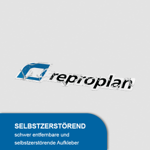 Sicherheitsfolie Selbstzerstörend