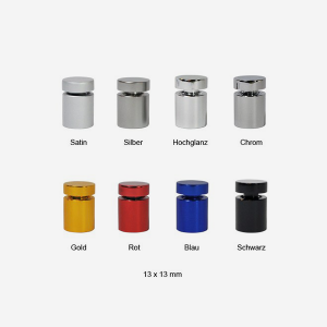 Abstandshalter Aluminium Set 4 Stück 13x13mm