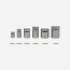 Abstandshalter Aluminium Set 4 Stück 13x13mm